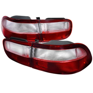 108.00 Spec-D Tail Lights Honda Civic EG (92-95) Coupe/Sedan/Hatch - Black or Chrome - Redline360