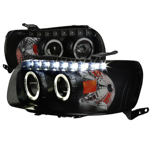 179.95 Spec-D Projector Headlights Ford Escape (05-07) Dual LED Halo - Black or Chrome - Redline360