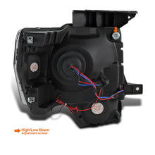Load image into Gallery viewer, Spec-D Projector Headlights Ford F150 (2009-2014) w/ or w/o LED Light Strip - Black/Smoke Lens / w/ LED Light Strip Alternate Image