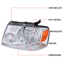 Load image into Gallery viewer, 115.00 Spec-D OEM Replacement Headlights Ford F150 (04-08) Optional LED Bar - Black or Chrome - Redline360 Alternate Image