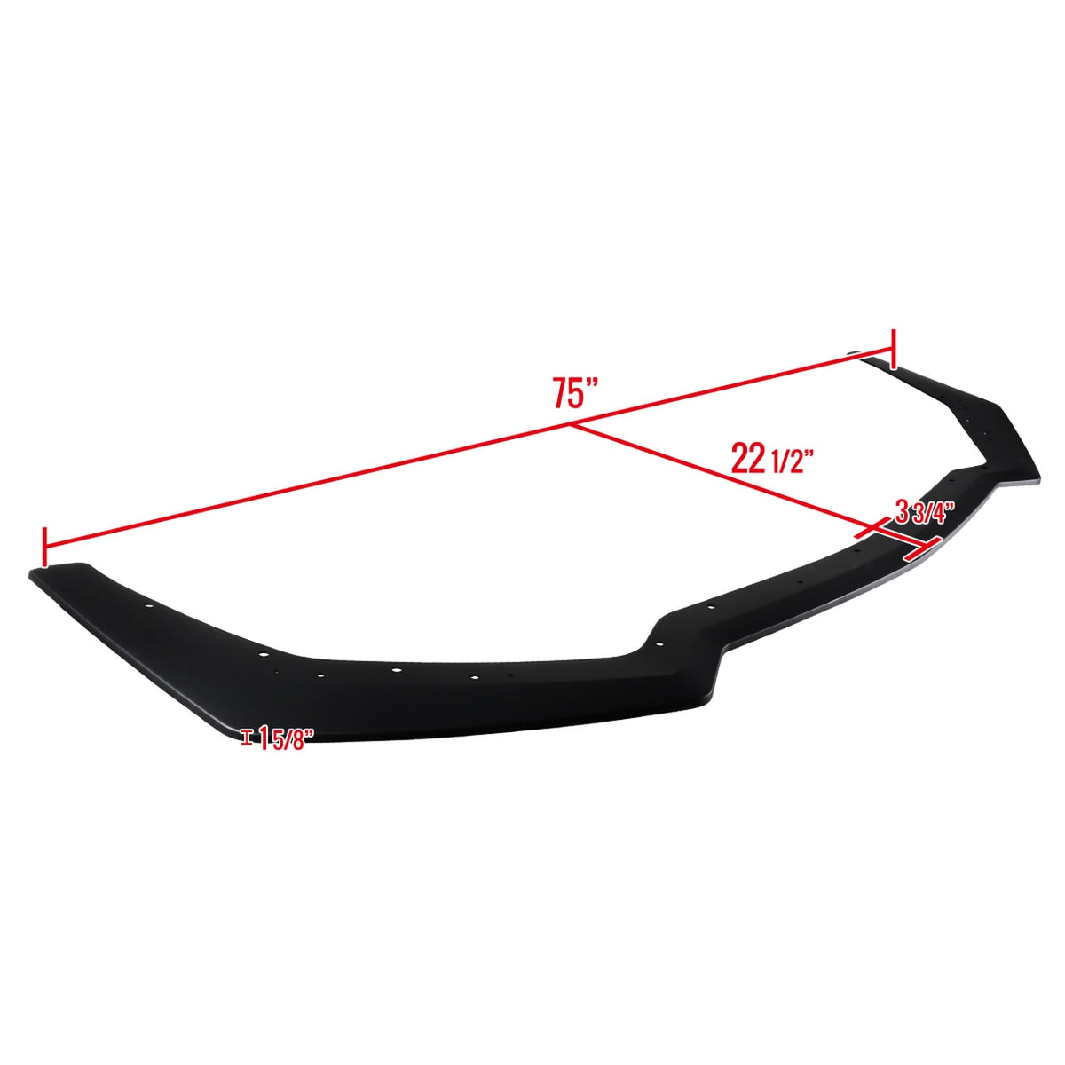 Gloss Black Front Bumper Lip Splitter For 2018-2023 Mustang GT & Ecoboost – 3-Piece PP Add-On