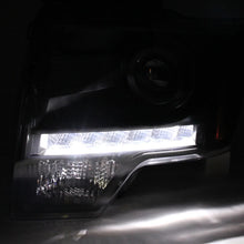 Load image into Gallery viewer, Spec-D Projector Headlights Ford F150 (2009-2014) w/ or w/o LED Light Strip - Black/Smoke Lens / w/ LED Light Strip Alternate Image