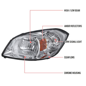 122.00 Spec-D OEM Replacement Headlights Pontiac Pursuit (05-06) G5 (07-09) Black or Chrome - Redline360