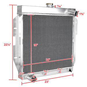 159.95 Spec-D Aluminum Radiator Ford Thunderbird (1955-1956-1957) 3 Row Core - Redline360