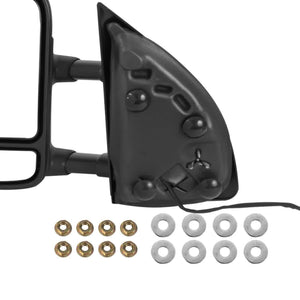 169.95 Spec-D Towing Mirrors Ford Excursion (01-05) Power & Manual Extendable / Heated w/ or w/o  Amber Lens LED Turn Signal Lights - Redline360