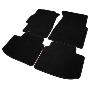 69.95 Spec-D Floor Mats Honda Civic Coupe/Hatch EK (96-00) Black w/ Red Stitching - Front/Rear - Redline360