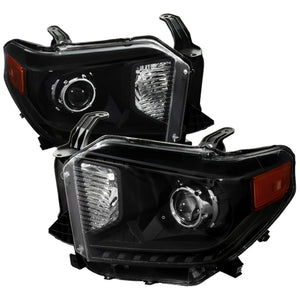 220.00 Spec-D Projector Headlights Tundra (2014-2021) [Retro Style V2] Matte Black Housing/Clear Lens - Redline360