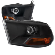 Load image into Gallery viewer, Spec-D Projector Headlights Dodge Ram (09-19) [w/ Amber Reflectors] Matte Black or Chrome Housing - Black Alternate Image