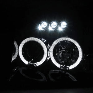 179.95 Spec-D Projector Headlights Nissan Frontier (2001-2004) LED Dual Halo - Black or Chrome - Redline360
