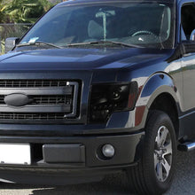 Load image into Gallery viewer, Spec-D Projector Headlights Ford F150 (2009-2014) w/ or w/o LED Light Strip - Black/Smoke Lens / w/ LED Light Strip Alternate Image