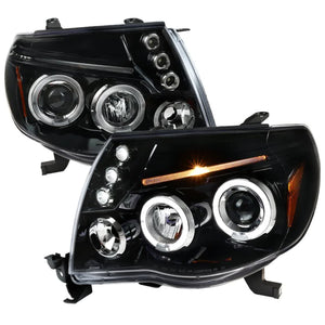 189.95 Spec-D Projector Headlights Toyota Tacoma (05-11) Dual LED Halo - Black or Chrome - Redline360