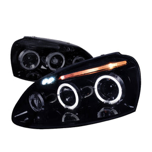 189.95 Spec-D Projector Headlights Golf/Rabbit (06-08) Jetta (06-10) MK5 [Halo LED] Black / Chrome - Redline360