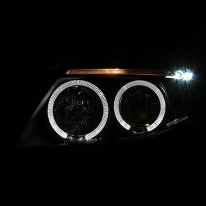 229.95 Spec-D Projector Headlights Toyota Corolla (09-10) w/ Halo & LED Accents - Black / Chrome - Redline360