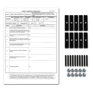 140.00 Spec-D Grill Insert Chevy Silverado (03-05) Avalanche (03-06) Mesh Black Rivet Style - Redline360