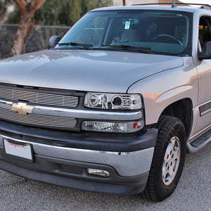 165.00 Spec-D Projector Headlights Silverado (99-02) Tahoe/Suburban (00-06) LED Dual Halo w/ Bumper Lights - Black or Chrome - Redline360