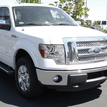 Load image into Gallery viewer, Spec-D Projector Headlights Ford F150 (2009-2014) w/ or w/o LED Light Strip - Black/Smoke Lens / w/ LED Light Strip Alternate Image