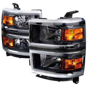 180.00 Spec-D OEM Replacement Headlights Chevy Silverado 1500 (14-15) Matte Black or Chrome Housing - Redline360