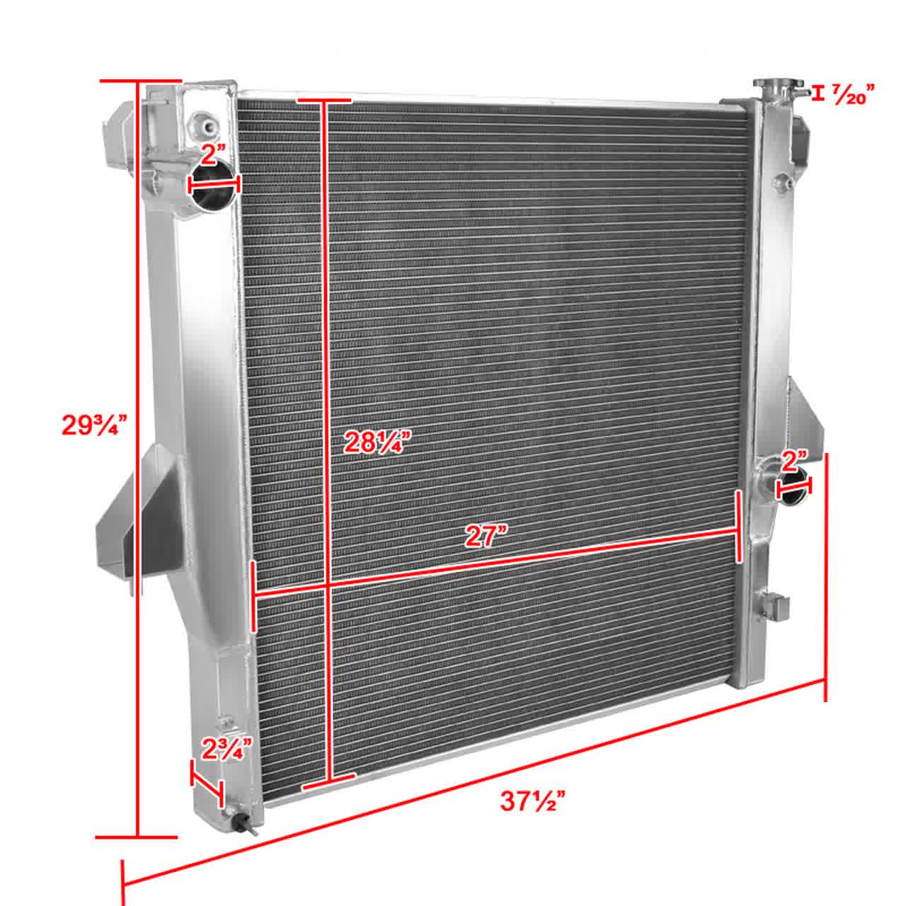 Spec-D Aluminum Radiator Dodge Ram 2500/3500 5.9L/6.7L Cummins (03-09)