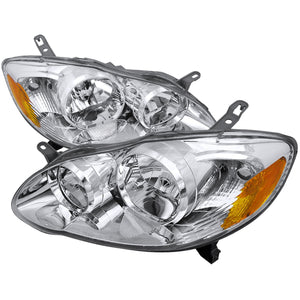 112.00 Spec-D OEM Replacement Headlights Toyota Corolla (03-08) Matte Black or Chrome Housing - Redline360