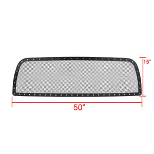 200.00 Spec-D Grill Insert Dodge Ram 2500/3500 (2013-2018) Rivet Style Black Stainless Steel - Redline360