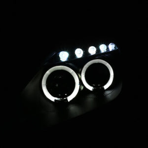 209.95 Spec-D Projector Headlights Toyota Celica (00-05) Dual Halo w/ LED - Black / Chrome - Redline360
