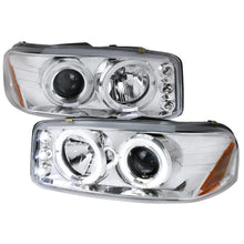 Load image into Gallery viewer, Spec-D Projector Headlights GMC Yukon (01-06) Sierra (99-06) Dual Halo w/o Bumper Lights - Black or Chrome - Matte Black/Clear Lens Alternate Image