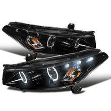 Load image into Gallery viewer, 239.95 Spec-D Projector Headlights Honda Accord Coupe (08-12) LED Halo - Black / Chrome / Smoke - Redline360 Alternate Image