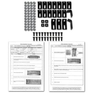 160.00 Spec-D Grill Insert Ford F250/F350/F450/F550 Super Duty (99-04) Mesh Rivet Style Black Stainless - Redline360