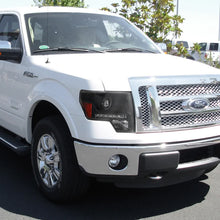 Load image into Gallery viewer, Spec-D Projector Headlights Ford F150 (2009-2014) w/ or w/o LED Light Strip - Matte Black/Clear Lens / w/ LED Light Strip Alternate Image