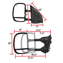 Load image into Gallery viewer, 169.95 Spec-D Towing Mirrors Ford F250/F350/F450/F550 Super Duty (99-07) Power &amp; Manual Extendable / Heated w/ or w/o Amber Lens LED Turn Signal Lights - Redline360 Alternate Image