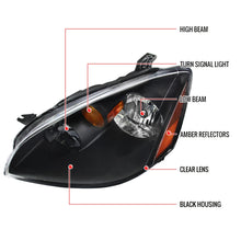 Load image into Gallery viewer, 113.00 Spec-D OEM Replacement Headlights Nissan Altima (02-04) Chrome or Matte Black Housing - Redline360 Alternate Image