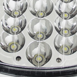 57.00 Spec-D 15-LED Sealed Beam Headlights Universal 7x6" w/ H4 Plug - Black Aluminum Housing/PMMA Lens - Redline360