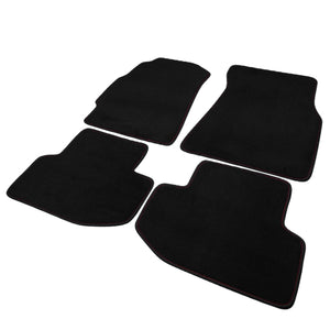 69.95 Spec-D Floor Mats Acura Integra Coupe (94-01) Black w/ Red Stitching - Front/Rear - Redline360