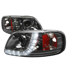 Load image into Gallery viewer, Spec-D Projector Headlights Ford F150 (97-04) Expedition (97-02) w/ SMD LED Light Strip - Black or Chrome - Matte Black/Clear Lens Alternate Image