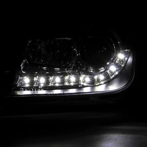 189.95 Spec-D Projector Headlights VW Jetta MK4 (99-04) w/ Audi R8 Style LED Strip - Black or Chrome - Redline360