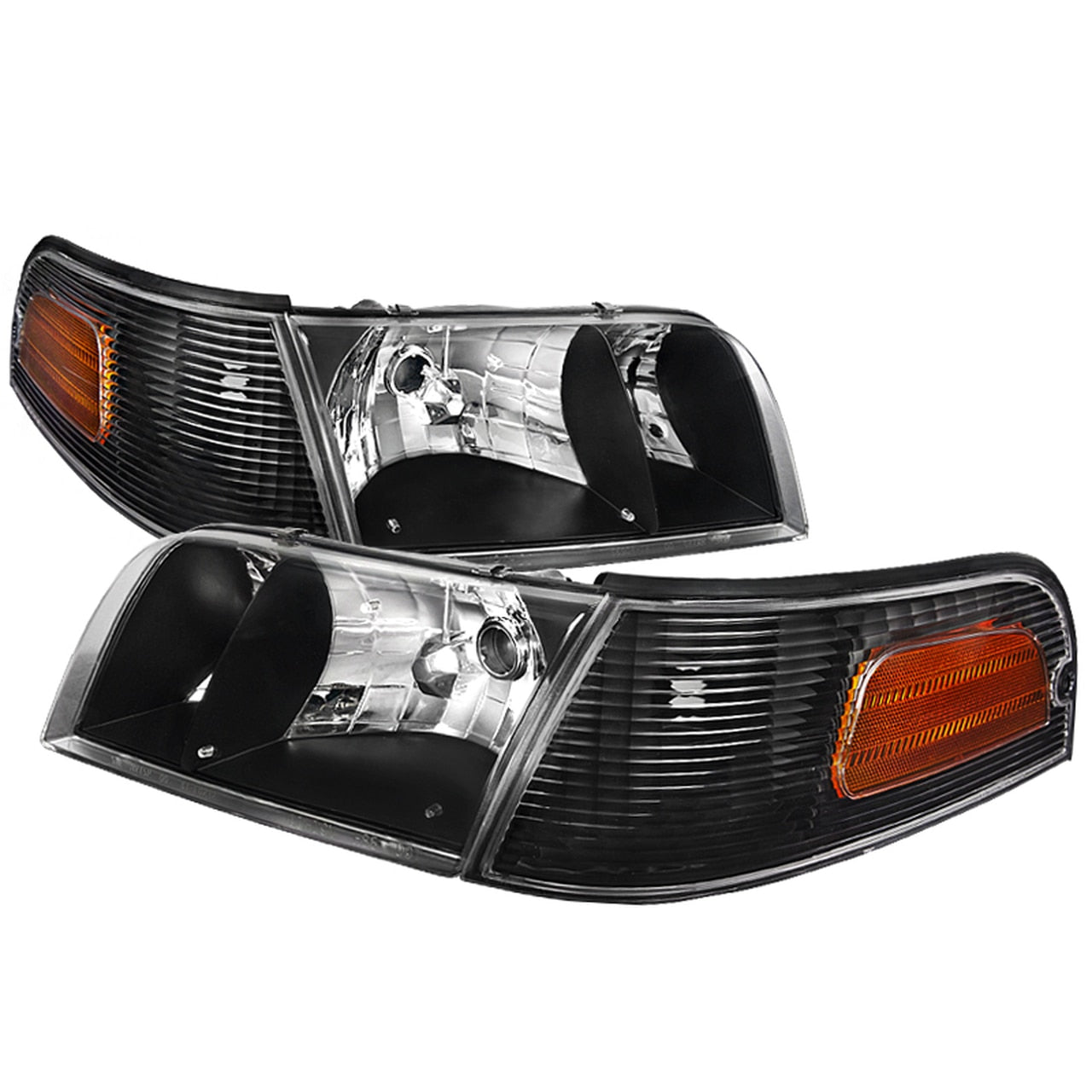Spec-D OEM Replacement Headlights Ford Crown Victoria (1998-2011) Blac