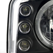 Load image into Gallery viewer, Spec-D Projector Headlights GMC Yukon (01-06) Sierra (99-06) Dual Halo w/o Bumper Lights - Black or Chrome - Matte Black/Clear Lens Alternate Image