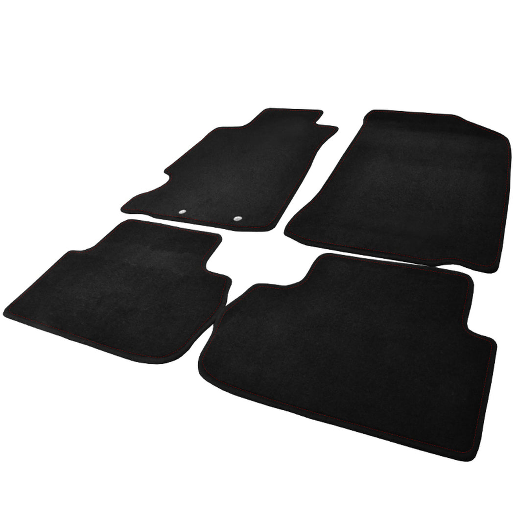 69.95 Spec-D Floor Mats Acura RSX & RSX Type-S (2002-2006) Black w/ Red Stitching - Front/Rear - Redline360