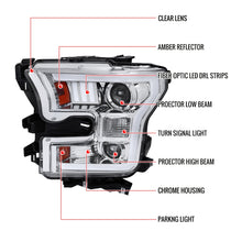 Load image into Gallery viewer, 299.95 Spec-D Projector Headlights Ford F150 (2015-2016-2017) RS Triple LED - Black / Chrome / Smoke - Redline360 Alternate Image