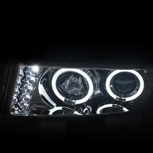 172.00 Spec-D Projector Headlights Chevy Colorado / Canyon (04-12) [Dual Halo LED] Black or Chrome Housing - Redline360