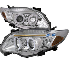 Load image into Gallery viewer, 229.95 Spec-D Projector Headlights Toyota Corolla (09-10) w/ Halo &amp; LED Accents - Black / Chrome - Redline360 Alternate Image