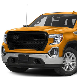 395.00 Spec-D Grill GMC Sierra 1500 (2019-2020) [ABS Mesh] Chrome / Matte Black / Glossy Black - Redline360