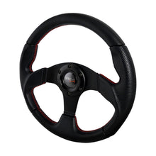 Load image into Gallery viewer, 59.95 Spec-D Steering Wheel (320mm Momo Race Style) 1.5&quot; Thick - Black w/ Red Stitch - Redline360 Alternate Image