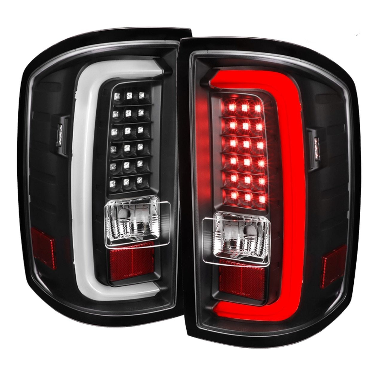 Spec-D LED Tail Lights GMC Sierra (2014-2018) C-BAR - Black