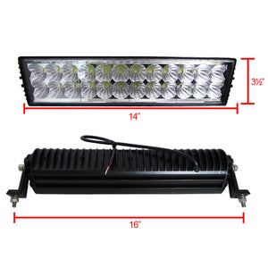 57.00 Spec-D Universal LED Light Bar [6000K] 36W 12-LED / 72W 24-LED / 90W 30-LED / 144W 48-LED / 180W 60-LED / 216W 72-LED / 300W 100-LED - Redline360