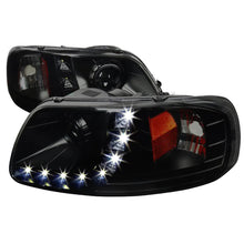 Load image into Gallery viewer, Spec-D Projector Headlights Ford F150 (97-04) Expedition (97-02) w/ SMD LED Light Strip - Black or Chrome - Matte Black/Clear Lens Alternate Image