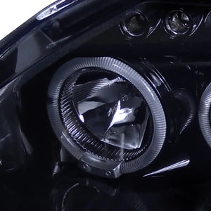 159.95 Spec-D Projector Headlights Honda Civic EK (99-00) Dual Halo LED - Black or Chrome - Redline360