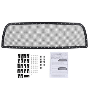 200.00 Spec-D Grill Insert Dodge Ram 2500/3500 (2013-2018) Rivet Style Black Stainless Steel - Redline360