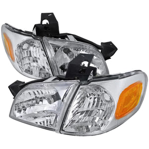 102.00 Spec-D OEM Replacement Headlights Pontiac Trans Sport (97-98) Montana (99-05) Chrome or Black Housing - Redline360