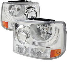 Load image into Gallery viewer, 195.00 Spec-D Crystal Headlights Chevy Silverado 1500/2500/3500 Non-HD (99-02) [w/ Bumper Lights] w/ or w/o LED Light Strip - Redline360 Alternate Image